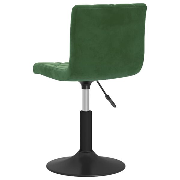 vidaXL Pasukama valgomojo kėdė, tamsiai žalia, aksomas (333701)