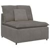 vidaXL Modulinė sofa su pagalvėlėmis, &scaron;viesiai pilka, 100 cm