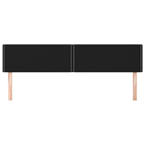 vidaXL Galvūgalis, 2vnt. juodos spalvos, 90x5x78/88cm, audinys