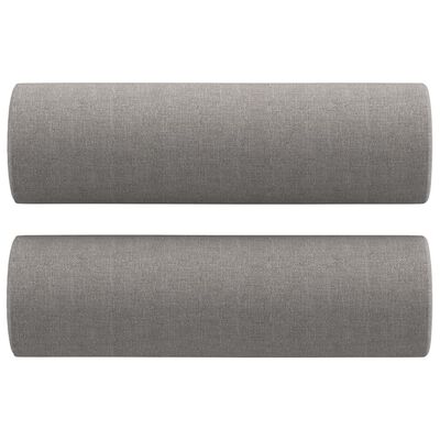vidaXL Sofos komplektas su pagalvėmis, 3 dalių, pilkas, audinys