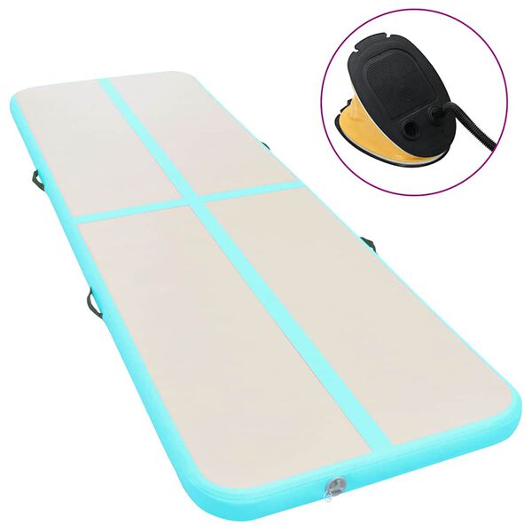 vidaXL Pripuč. gimnast. kilim. su pompa, žal. sp., 500x100x10cm, PVC
