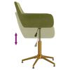 vidaXL Pasukamos valgomojo kėdės, 6vnt., &scaron;viesiai žalios, aksomas