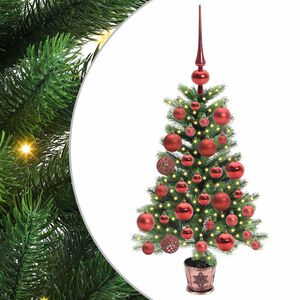 vidaXL Kalėdų eglutė su 150 LED s stovu Žalia 65 cm PE