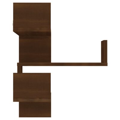 vidaXL Sieninės kampinės lentynos, 2vnt., rudos, 40x40x50cm, mediena