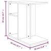 vidaXL Šoninis staliukas, dūminio ąžuolo, 50x30x50cm, mediena