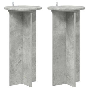 vidaXL Augalų stovas 2 vnt. Betono pilka 29,5 x 29,5 x 60 cm