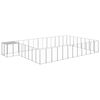 vidaXL Voljeras &scaron;unims, sidabrinės spalvos, 30,25 m&sup2;, plienas