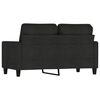 vidaXL Dvivietė sofa, juodos spalvos, 120cm, audinys