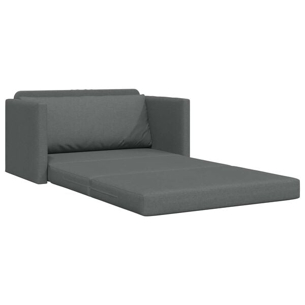 vidaXL Sofa lova 110cm Tamsiai pilka audinys
