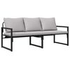 vidaXL Sodo baldai &Scaron;viesiai pilka 180 x 72,5 x 71 cm Poliesteris