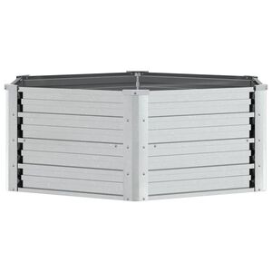 vidaXL Auk&scaron;tas sodo lovelis, sidabrinis, 129x45cm, plienas