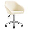 vidaXL Valgomojo kėdės, 6 vnt., kreminės spalvos, audinys, pasukamos