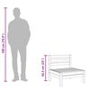 vidaXL Trivietė sodo sofa, baltos spalvos, pu&scaron;ies medienos masyvas