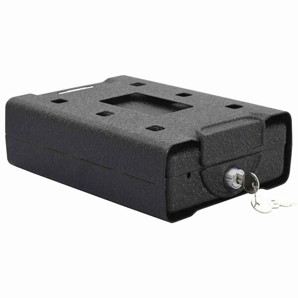 vidaXL Automobilio Seifas su užraktu Juoda 22 x 16 x 7 cm Plienas