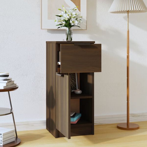 vidaXL Šoninė spintelė, ruda ąžuolo, 30x30x70cm, apdirbta mediena