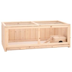 vidaXL Žiurkėnų narvas, 104x52x38cm, eglės medienos masyvas