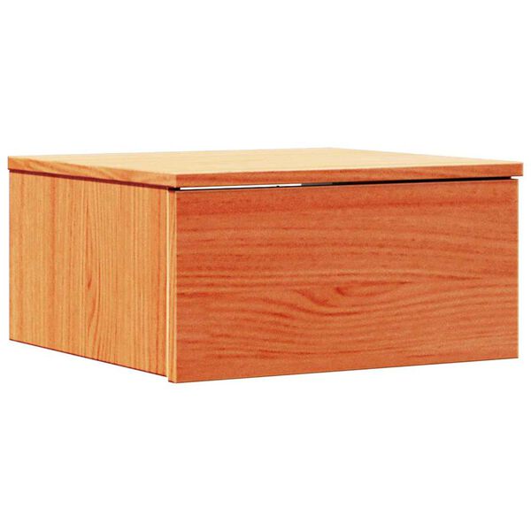 vidaXL Naktinis staliukas Vaško ruda 37 x 35 x 18,5 cm Pušies masyvas