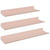 vidaXL Plūduriuojanti lentyna 3 pcs Rožinė 40 x 9 x 2,5 cm Plienas