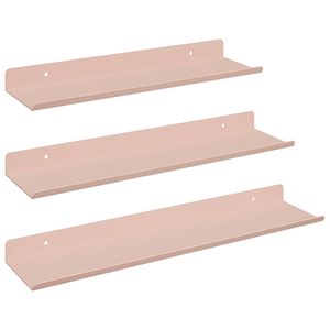 vidaXL Plūduriuojanti lentyna 3 pcs Rožinė 40 x 9 x 2,5 cm Plienas