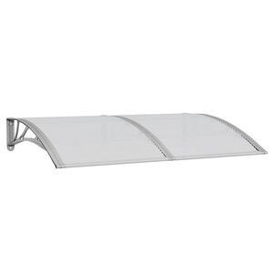 vidaXL Stogelis durims, pilkos spalvos, 150x100cm, polikarbonatas