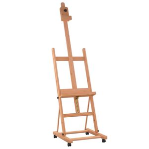 vidaXL Molbertas-stovas, 55x53,5x178cm, bukmedžio medienos masyvas