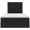 vidaXL Lova su daiktų laikymo vieta ir LED Juoda 120 x 200 cm