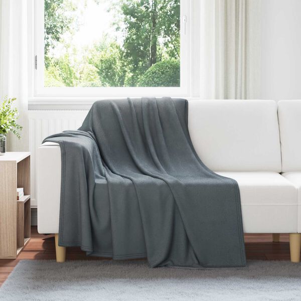 vidaXL Mesti antklodės 6 pcs Tamsiai pilka 200 x 150 cm Flysas