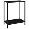 vidaXL Konsolinis staliukas, juodas, 60x35x75cm, grūdintas stiklas