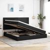 vidaXL Lova su daiktų laikymo vieta ir čiužiniu Juoda 200 x 200 cm