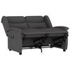 vidaXL Dvivietis atlošiamas masažinis krėslas, tamsiai pilkas, audinys