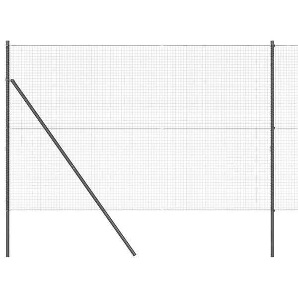 vidaXL Tvorelės stulpas Pilka 25 x 1,5 m (25 x 25 mm tinkle) Plienas