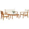 vidaXL Sodo Sofų Rinkinys 4 pcs Ruda 120 x 65,5 x 79 cm