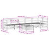 vidaXL Sodo sofos komplektas, 7 dalių, douglas eglės masyvas