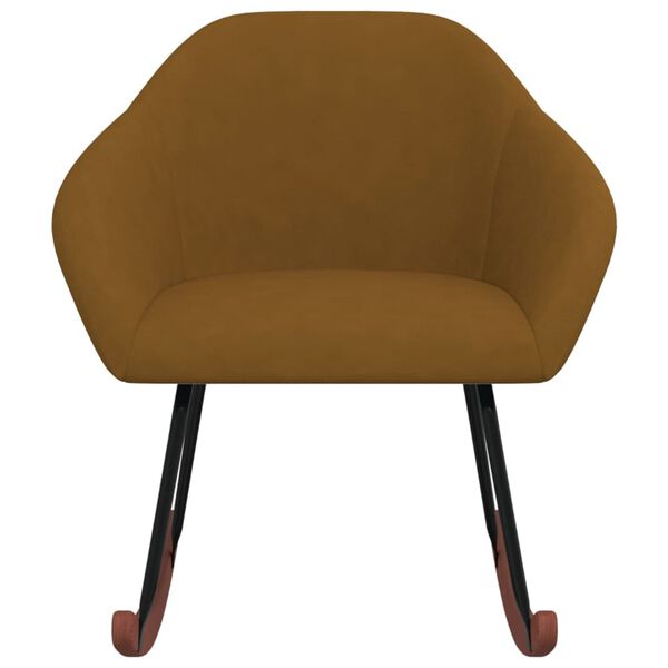 vidaXL Supama kėdė, rudos spalvos, audinys