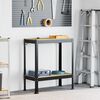 vidaXL Darbo suolai su lentyna Juoda 81 x 41 x 91 cm Apdirbta mediena