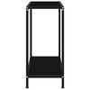 vidaXL Konsolinis staliukas, juodas, 60x35x75cm, grūdintas stiklas