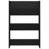 vidaXL Sieninės spintelės batams, 2vnt., juodos, 60x18x90cm, mediena