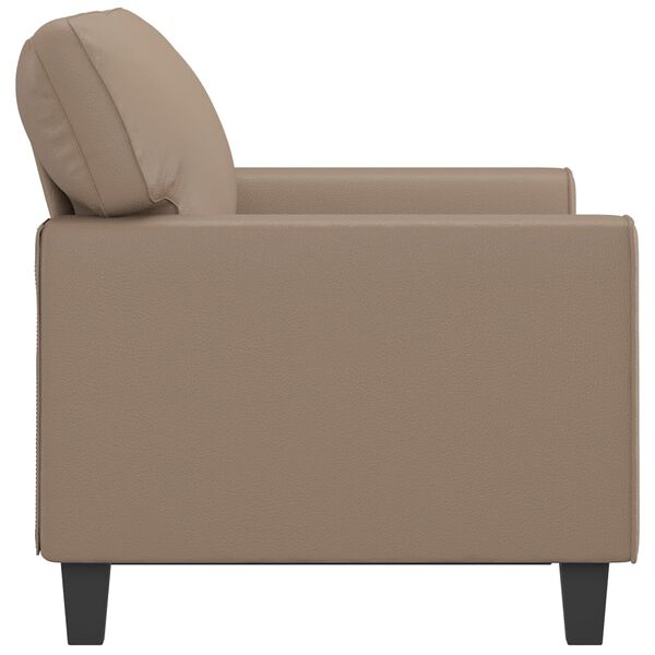 vidaXL Dvivietė sofa, kapučino spalvos, 120cm, dirbtinė oda