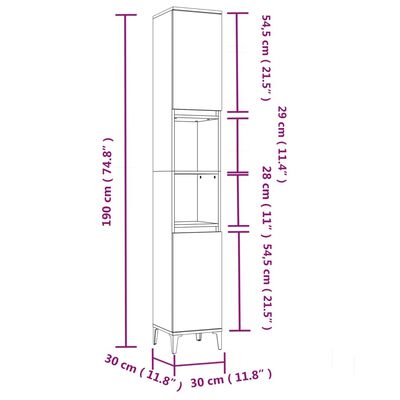 vidaXL Vonios baldų komplektas, 4 dalių, baltas, mediena, blizgus
