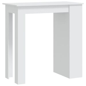 vidaXL Baro stalas su lentyna, baltas, 102x50x103,5cm, mediena