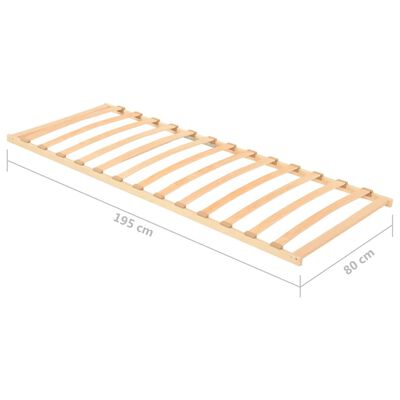 vidaXL Grotelės lovai su 13 lentjuosčių, 80x200cm