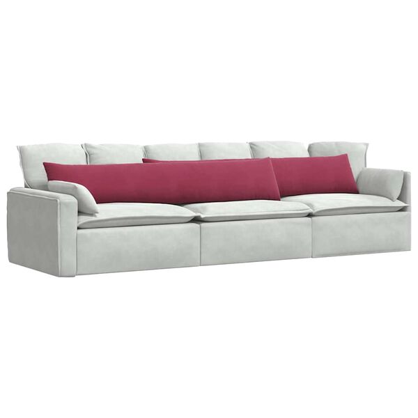 vidaXL Sofa Pagalvės 2 pcs Vyno raudona 200 x 40 cm Kordūrinis audinys