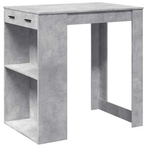 vidaXL Baro stalas, betono pilkas, 102x70x103,5cm, apdirbta mediena