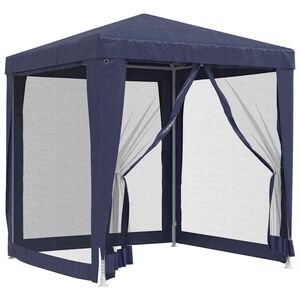 vidaXL Proginė palapinė su 4 tinklinėmis sienomis, mėlyna, 2x2m, HDPE