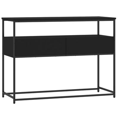vidaXL Konsolinis staliukas, juodas, 100x40x75cm, apdirbta mediena