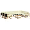 vidaXL Lauko sofos komplektas 10 vnt. Balta ir kreminė 79 x 79 x 37 cm