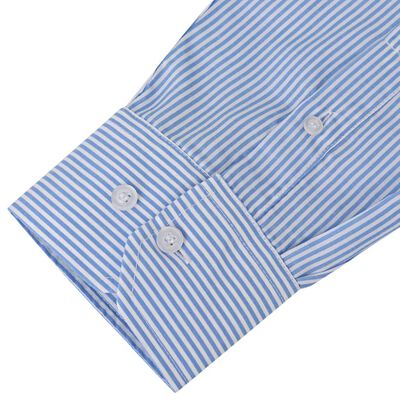 vidaXL Vyriški kostiumo marškiniai, dydis S, baltos/mėlynos juostelės