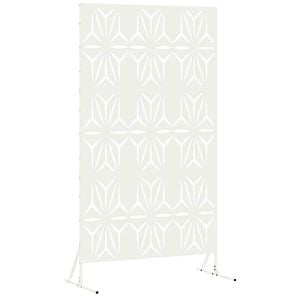 vidaXL Privatumo žaliuzės 100 x 50 x 180 cm Plienas Balta