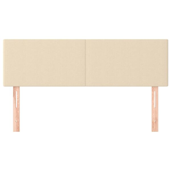 vidaXL Galvūgaliai, 2vnt., kreminės spalvos, 72x5x78/88cm, audinys