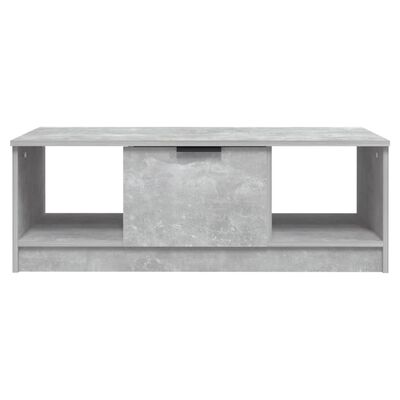 vidaXL Kavos staliukas, betono pilkas, 102x50x36cm, apdirbta mediena